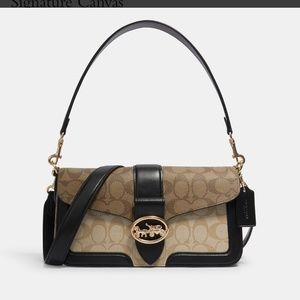 Georgie Shoulder Bag in Blocked Signature Canvas